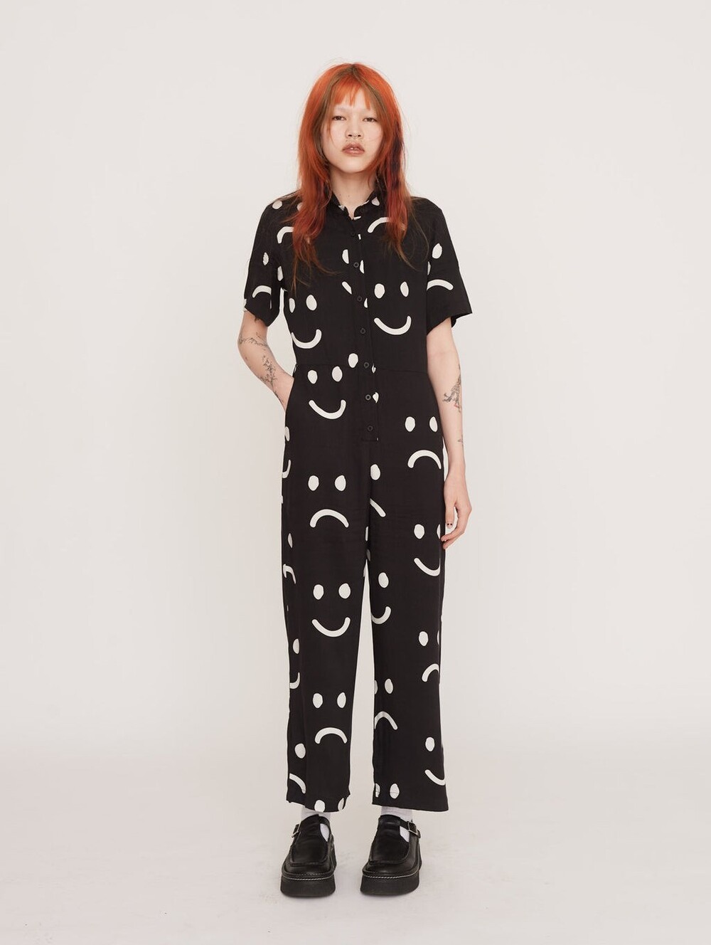 NWT | Lazy Oaf | Happy Sad Jumpsuit